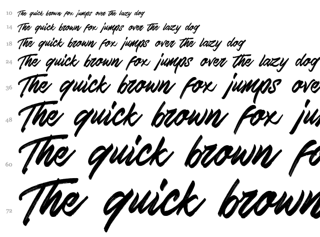 Skywalker font waterfall